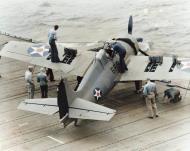 Asisbiz Grumman F4F 3 Wildcat VF 6 Black 6F9 during machine gun tests CV 6 USS Enterprise 10th April 1942 80 G 16511