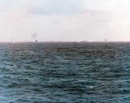 Asisbiz Japanese patrol boat under attack by gunfire from USS Balch (DD 363) and USS Maury (DD 401) 24th Feb 1942 NH 50949