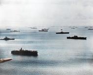 Asisbiz US Navy Task Force which hit the Marshall Islands anchored in the Majuro Atoll 1944 80 G 225251