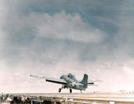 Asisbiz USS Enterprise (CV 6) F4F Wildcat takes off for a sortie in the Coral Sea area 18th May 1942 80 G 7725