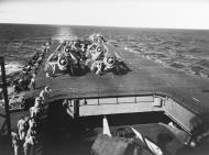 Asisbiz USS Enterprise (CV 6) TBM Avenger torpedo bombers warming up during operations in the Pacific May 1944 80 G K 1590