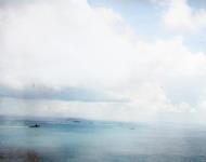 Asisbiz USS Enterprise (CV 6) and destroyers of task force 16 maneuvering during air attack 26th Oct 1942 80 G 304526
