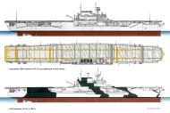 Asisbiz USS Enterprise (CV 6) schematic diagram 2d technical drawing or blueprint 1944