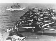 Asisbiz USS Enterprise (CV 6) with SBD from VS 6 n VB 6 Wildcats VF 6 and refueling ship USS Sabine (AO 25) 11th May 1942 80 G 14115