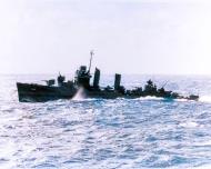 Asisbiz USS Fanning (DD 385) escorting USS Enterprise (CV 6) during a raid on Wake Island late February 1942 80 G 63344 D