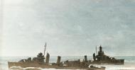 Asisbiz USS Mahan (DD 364) maneuvers near another destroyer and a battleship Battle of the Santa Cruz 26th Oct 1942 80 G 30169