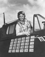 Asisbiz Aircrew US Navy ace David McCampbell 30 kills Commander Air Group Fifteen aboard USS Essex CV 9 Oct 1944 80 G 258198