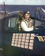 Asisbiz Aircrew US Navy ace David McCampbell 30 kills Commander Air Group Fifteen aboard USS Essex CV 9 Oct 1944 80 G K 2178a