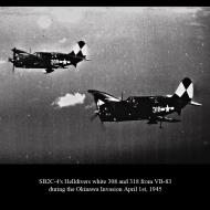 Asisbiz Curtiss SB2C 4 Helldivers VB 83 Okinawa Invasion 1st April 1945 01