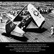Asisbiz Curtiss SB2C Helldiver VB 15 Cliff Jordan with slight damage after a mission to Saipan 01
