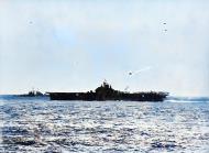 Asisbiz Japanese Kamikaze plane taken seconds before just missing the USS Essex (CV 9) 01
