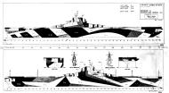 Asisbiz USS Essex (CV 9) intended camouflage measure 33 design 10A drawing 19th Jan 1944 80 G 170025