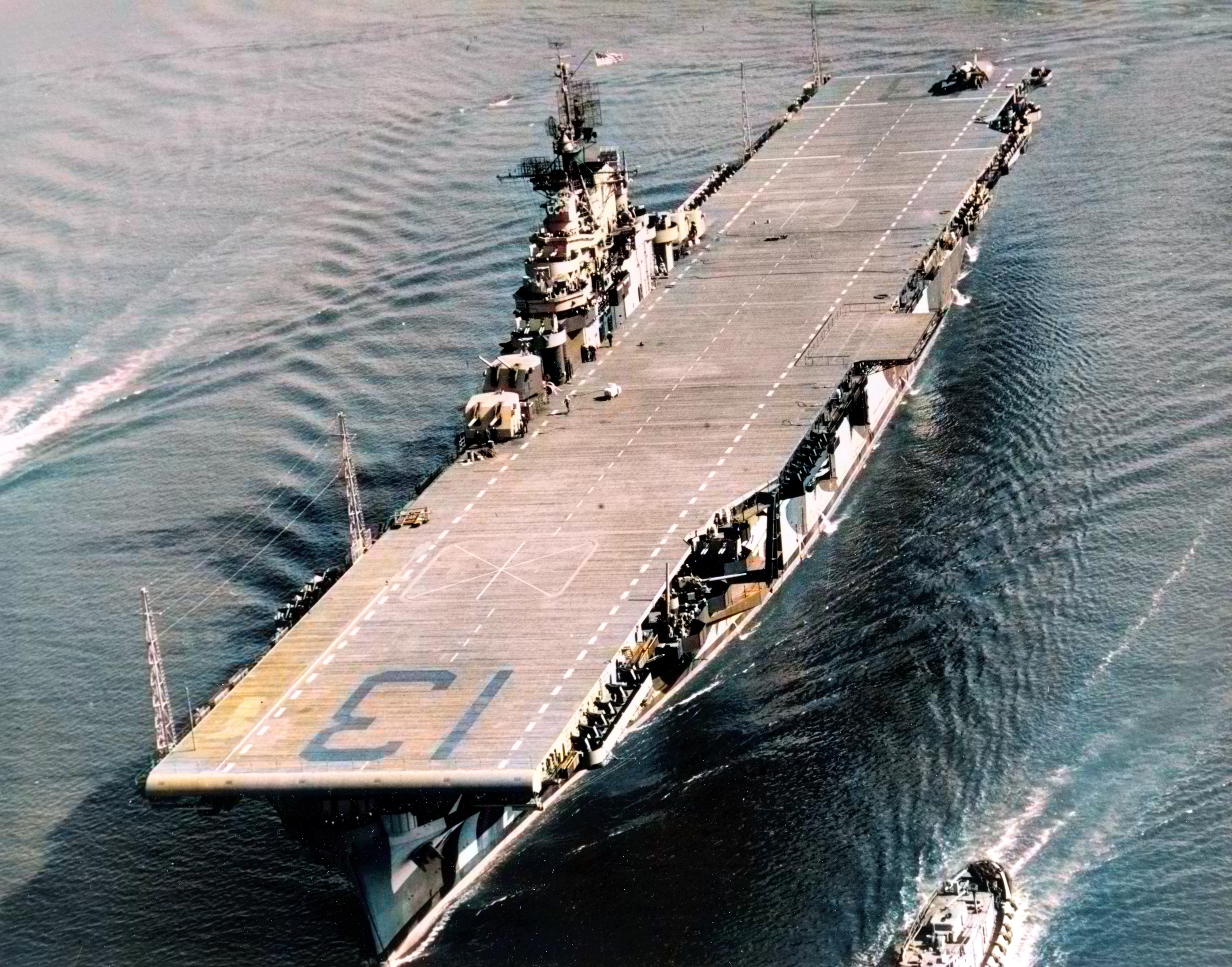 Asisbiz USS Franklin (CV 13) in the Elizabeth River off Norfolk Virginia 21st Feb 1944 80 G 224596