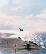 Asisbiz Grumman F6F Hellcat gets a wave off USS Hornet II (CV 12) raid on Formosa 12th Oct 1944 80 G 284464