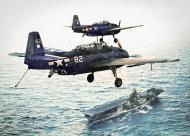 Asisbiz Grumman TBF 1C Avenger VT 2 White 82 and 95 prior to landing USS Hornet II (CV 12) 01