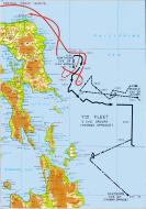 Asisbiz Map of the Japanese and American fleet movements during the Battle off Samar Leyte Gulf Philippine Sea 25th Oct 1944 01