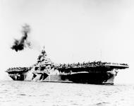 Asisbiz USS Hornet II (CV 12) off San Francisco California circa 1945 NH 77365