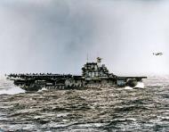 Asisbiz Doolittle Raid B 25 Mitchells taking off from USS Hornet in heavy seas 18th April 1942 80 G 41197
