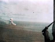 Asisbiz Japanese heavy cruiser Mikuma afire hit by SBD dive bombers probably from USS Hornet or Enterprise on 6th June 1942 80 G 17055