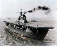 Asisbiz USS Hornet (CV 8) soon after completion at a US east coast port photographed circa late 1941 NH 81313