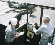 Asisbiz USS Independence (CVL 22) launching a SBD Dauntless from the deck 30th April 1943 80 G 54490