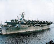 Asisbiz USS Independence (CVL 22) moored at Mare Island NY 3–13 July 1943 prior to heading to Pearl Harbor