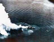 Asisbiz Japanese Nachi sinking in Manila Bay after being bombed and torpedoed by USN carrier planes 5th Nov 1944 80 G 288871