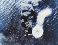 Asisbiz Japanese merchant ship under attack from USS Lexington II (CV 16) planes off Lapog Bay Luzon 6th Jan 1945 80 G 301360
