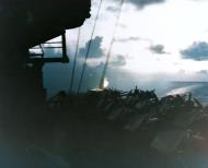Asisbiz Japanese plane crashes astern of USS Lexington II (CV 16) during an evening air attack on TG58.5 Marianas 15th June 1944 80 G 236882