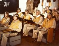 Asisbiz USS Lexington II (CV 16) pilots receive a pre takeoff briefing in one of the ship's ready rooms circa 1943 44 80 G K 14801
