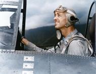 Asisbiz Lt Com John S Thach VF 3 in his F4F Wildcat aboard USS Yorktown (CV-5) Battle of Midway 5th May 1942 80 G 64822