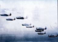 Asisbiz Grumman TBM Avenger torpedo bombers from Composite Squadron VC 80 in flight