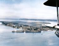 Asisbiz USS Ranger (CV 4) with USS Langley (AV 3) at Naval Air Station (NAS) North Island San Diego California NH 91368