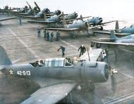 Asisbiz Vought SB2U Vindicators of VS 41 and VS 42 with F4F 3 Wildcat of VF 41 USS Ranger (CV 4) 19th Nov 1941 80 G 391590