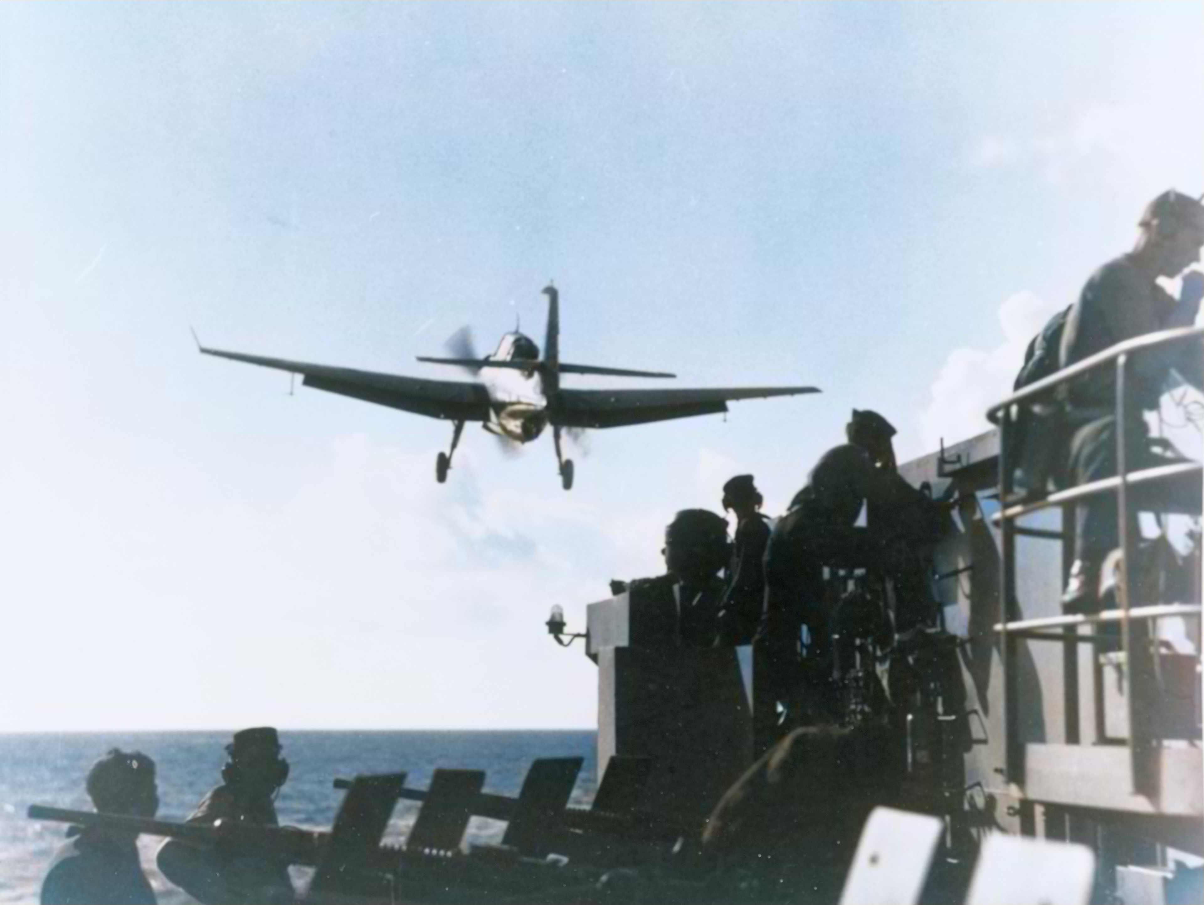 Asisbiz USS San Jacinto (CVL 30) TBM 1C Avenger VT 51 takes off during exercises on 16th May 1944 80 G 238783