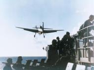 Asisbiz USS San Jacinto (CVL 30) TBM 1C Avenger of VT 51 takes off during exercises on 16th May 1944 80 G 238783