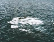 Asisbiz Grumman TBM 3D Avenger VT 87 CAG87 White 13 take off mishap USS Ticonderoga off Okinawa Jun 1945 05