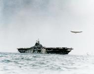 Asisbiz USS Ticonderoga (CV 14) in San Francisco Bay California following the end of World War II late 1945 NH 77366