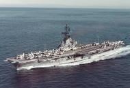 Asisbiz USS Ticonderoga (CVS 14) underway off California 1972 01