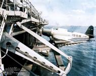Asisbiz USS Wasp (CV 7) first carrier fitted with a deck edge elevator seen here with Vought SB2U 2 Vindicator VS 72 coded 72S19 BulNo 1376 01
