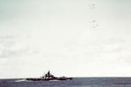 Asisbiz Battleship Indiana (BB 58) or Massachusetts (BB 59) seen from USS Yorktown II (CV 10) Gilberts Ops Nov Dec 1943 80 G K 15286