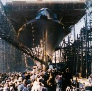 Asisbiz USS Yorktown II (CV 10) before its lunching at Newport News Virginia 21st Jan 1943 01