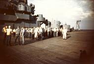 Asisbiz USS Yorktown II (CV 10) flight deck crewmen await the return of their aircraft for her shakedown cruise May 1943 80 G K 15273