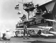 Asisbiz Grumman F2F 1 biplane fighters VF 5 BulNo 9664 coded 5 F 2 on board USS Yorktown (CV 5) Feb 1939 80 CF 5485 2