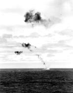 Asisbiz Nakajima B5N Kate from Hiryu shot down during a torpedo attack on USS Yorktown (CV 5) Midway 4th June 1942 80 G 32250