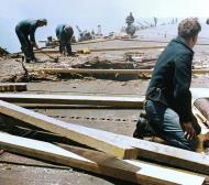 Asisbiz Repairing bomb damage on board USS Yorktown (CV 5) Battle of Midway 4th Jun 1942 80 G 312020