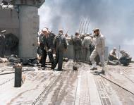 Asisbiz Repairing bomb damage on board USS Yorktown (CV 5) Battle of Midway 4th Jun 1942 80 G 312021