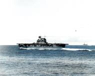 Asisbiz USS Enterprise (CV 6) steaming at high speed at about 0725 hrs Battle of Midway 4th Jun 1942 80 G 32225