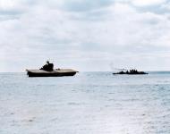 Asisbiz USS Yorktown (CV 5) dead in the water and listing heavily with USS Balch (DD 363) 4th June 1942 80 G 22231