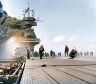 Asisbiz USS Yorktown (CV 5) shortly after she was hit by three Japanese bombs Battle of Midway 4th Jun 1942 80 G 312018